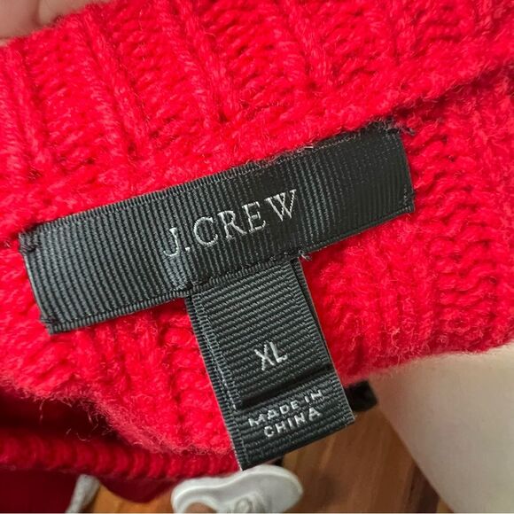 J. Crew Hawthorne Cable Knit Pom-Pom Sweater XL - Picture 5 of 6